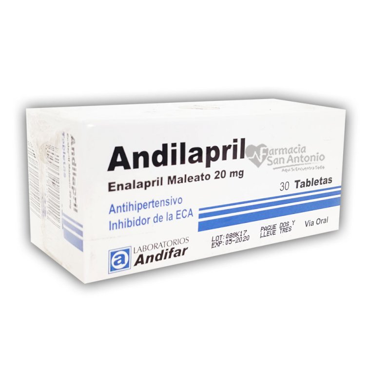 UNIDAD ANDIFAR ANDILAPRIL 20MG TAB