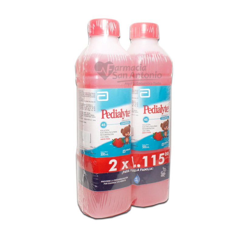 PEDIALYTE 45 FRESA 500 ML (2 PACK)