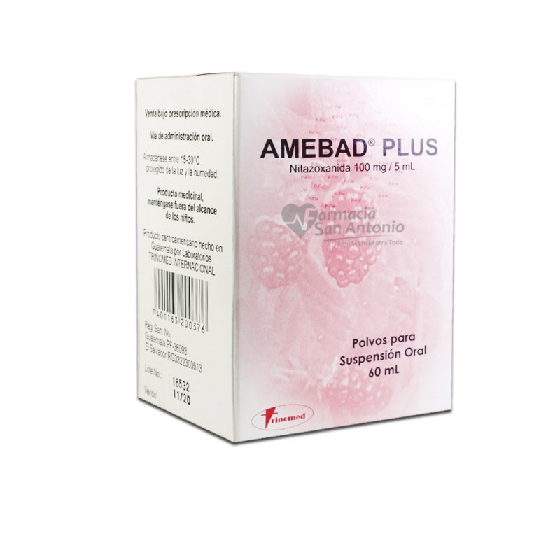 AMEBAD PLUS (NITOZOXANIDA) 100MG/5ML SUSP 60ML*