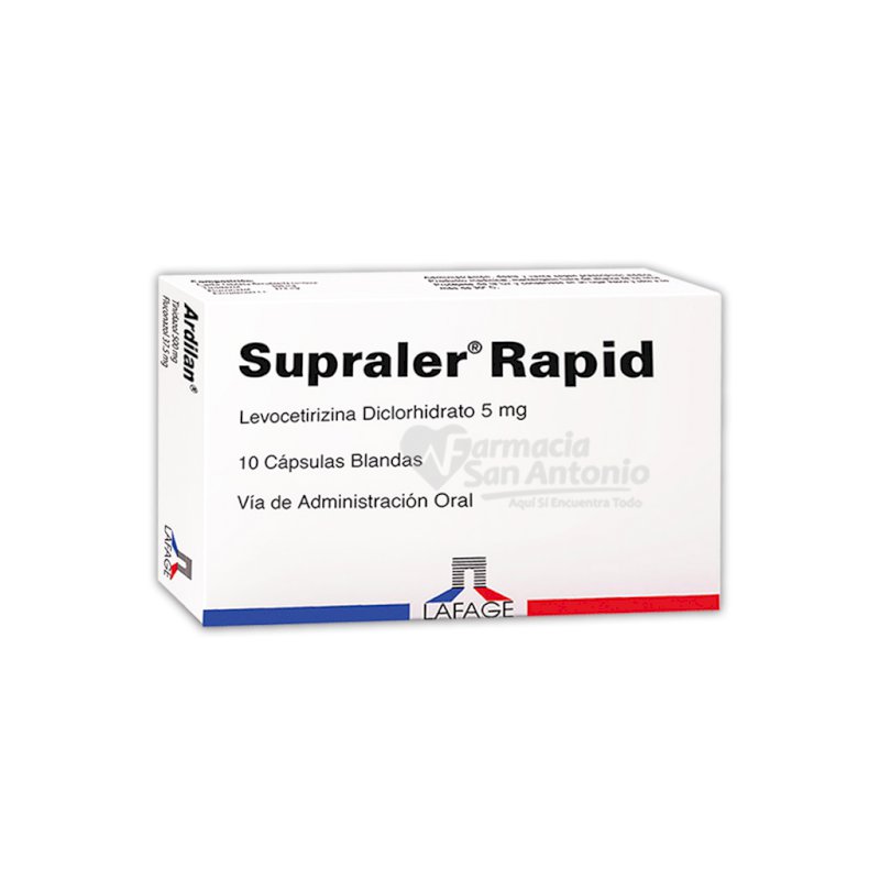 SUPRALER RAPID 5MG X 10 CAPS