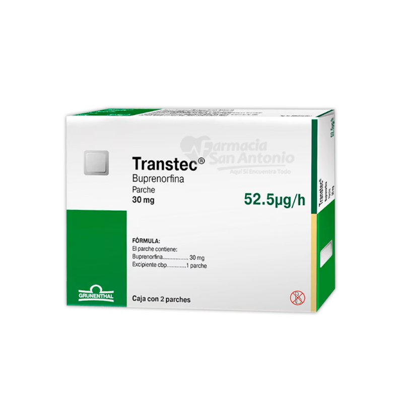 TRANSTEC 30MG X 2 PARCHE