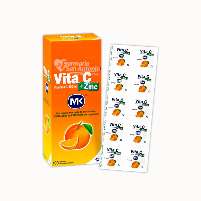 VITA C+ZINC 500MG NARANJA X 100 TABS MAST