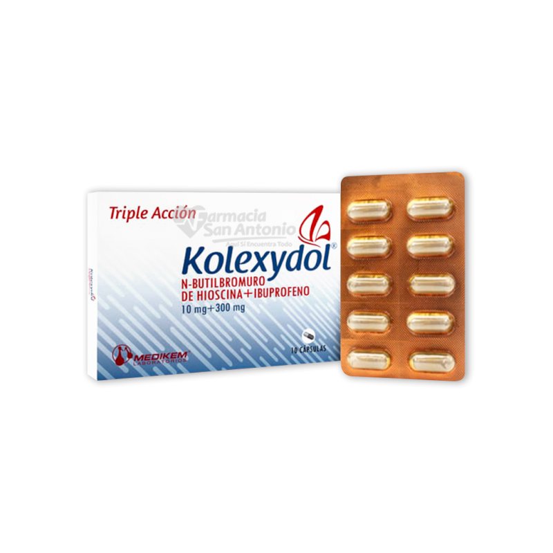 UNIDAD MEDIKEM KOLEXYDOL 10MG/300MG CAPS