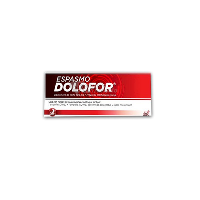 ESPASMO DOLOFOR 15MG X 1 AMP 2 ML