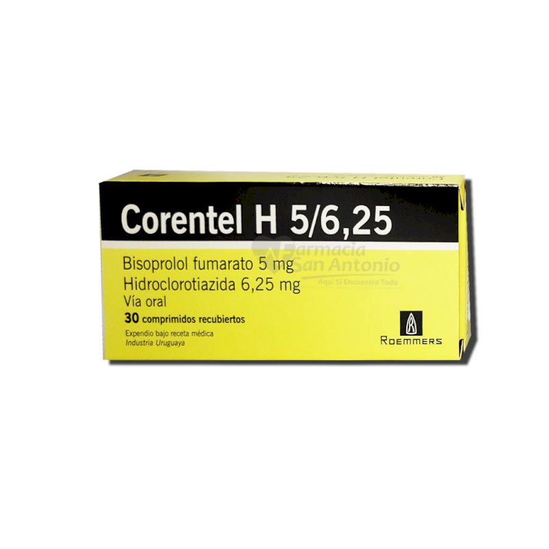 CORENTEL H 5/6,25MG X 30 TAB $