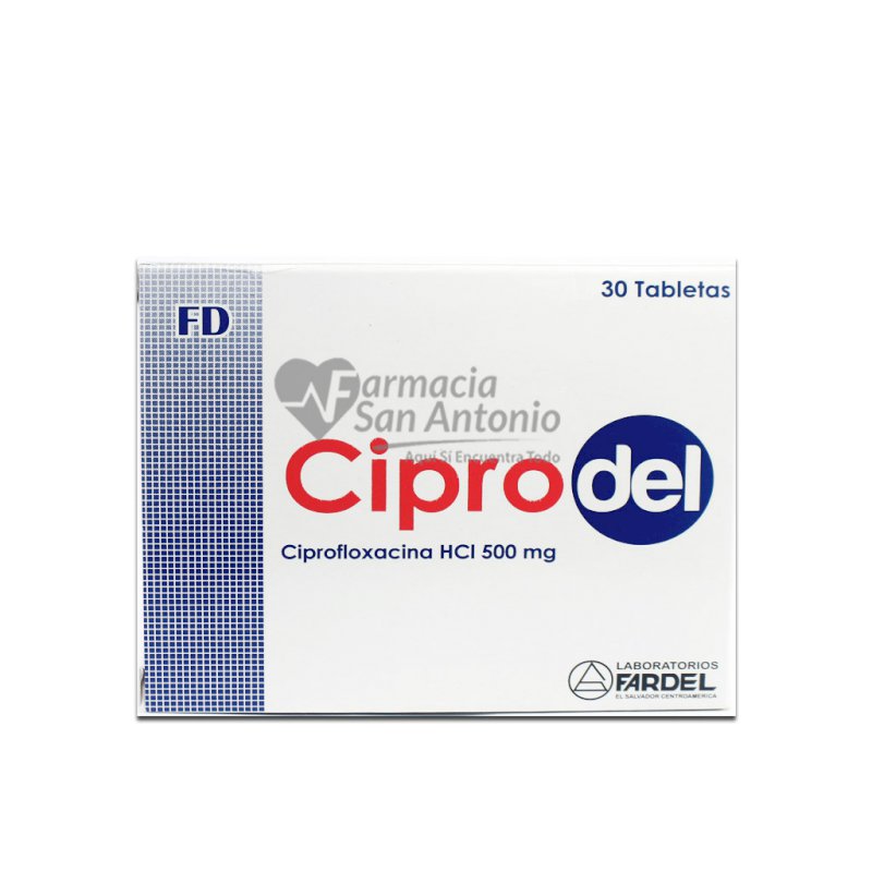 UNIDAD FARDEL CIPRODEL 500MG TABS -