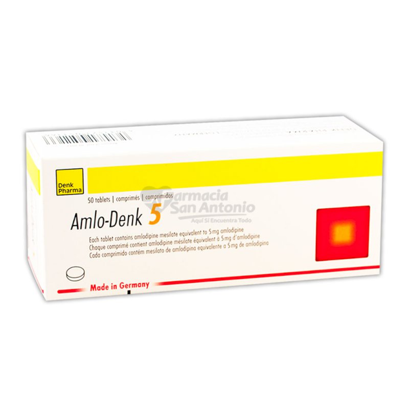 AMLODIPINA DENK 5MG X 50 TABS