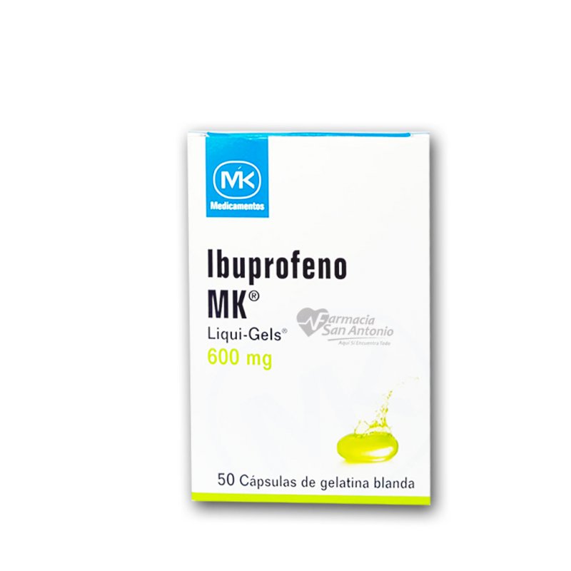 UNIDAD MK IBUPROFENO 600MG LIQ GEL