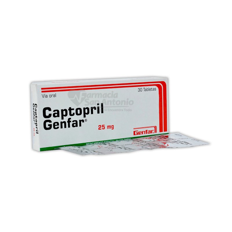 CAPTOPRIL GENFAR 25MG X 30 TAB