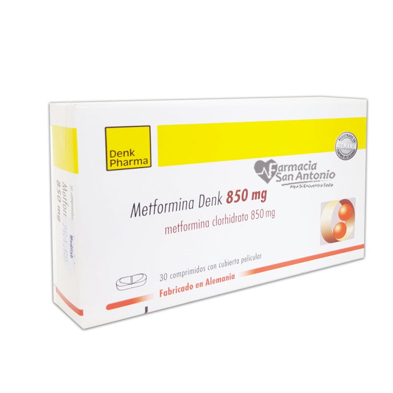 UNIDAD DENK METFORMINA 850MG X 30TAB