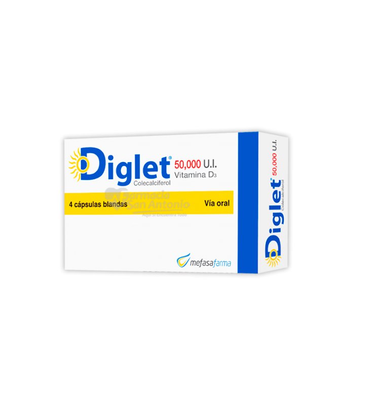 DIGLET 50,000 U.I. X 4 CAPS