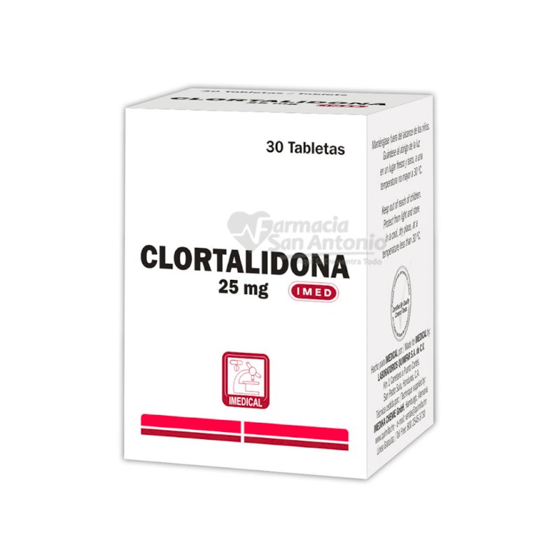 CLORTALIDONA 25MG X 30 TABS