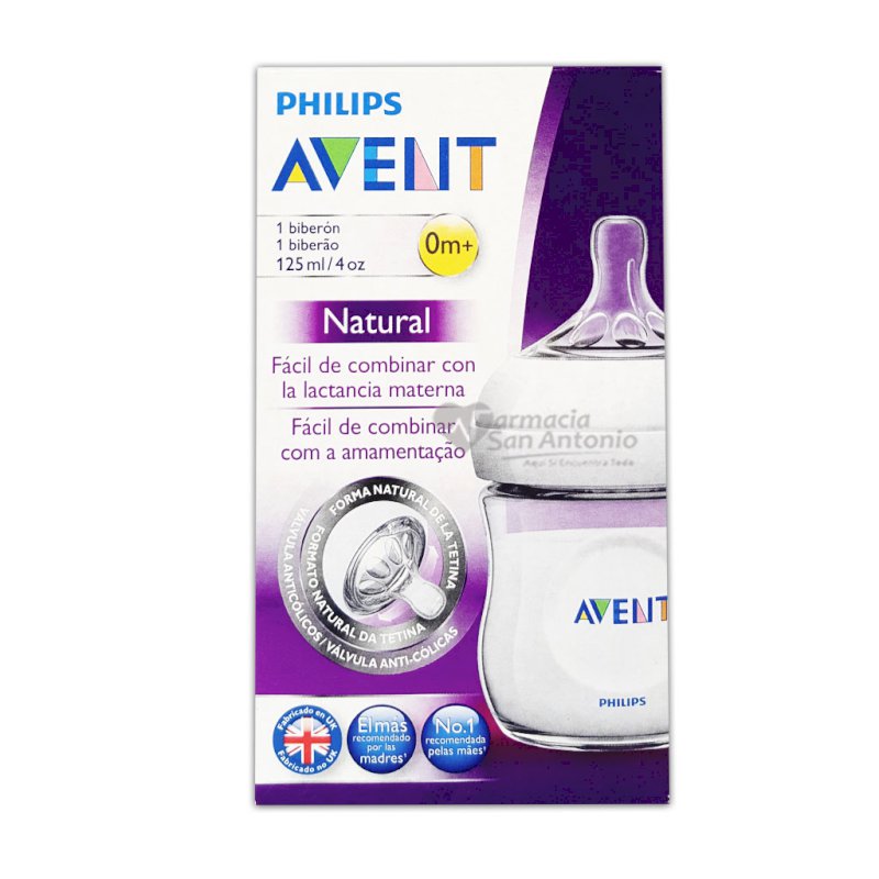 BIBERON AVENT NATURAL 125 ML/ 4 Oz