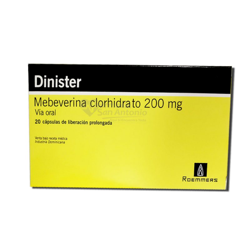 DINISTER 200 MG X 20 CAPS$