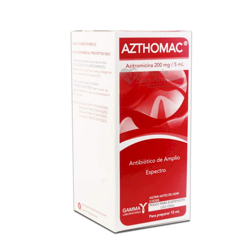 AZTHOMAC 200MG/5ML POLVO 15 ML