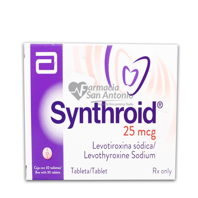 SYNTHROID 25 MCG X 30 TABLETAS á