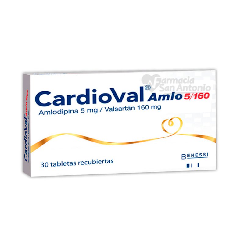 CARDIOVAL AMLO 5/160 MG X 10 COMP