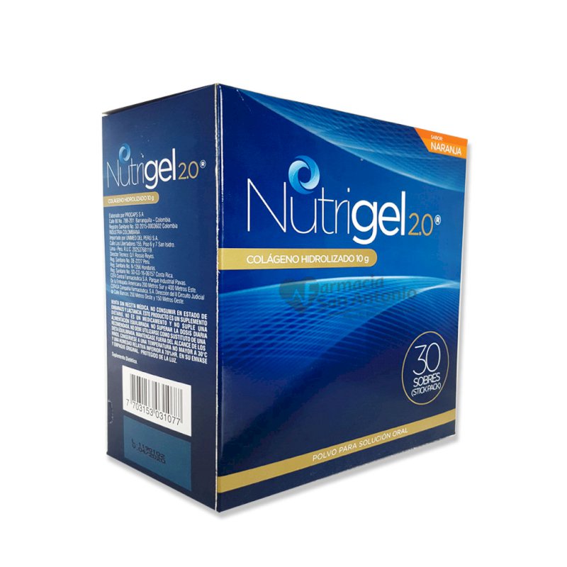 NUTRIGEL 2.0 NARANJA X 30 SOB