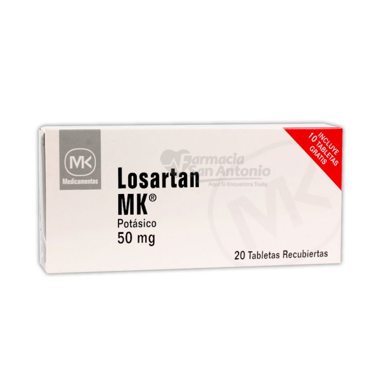 LOSARTAN MK POTASICO 50MG X 20 TAB + 10