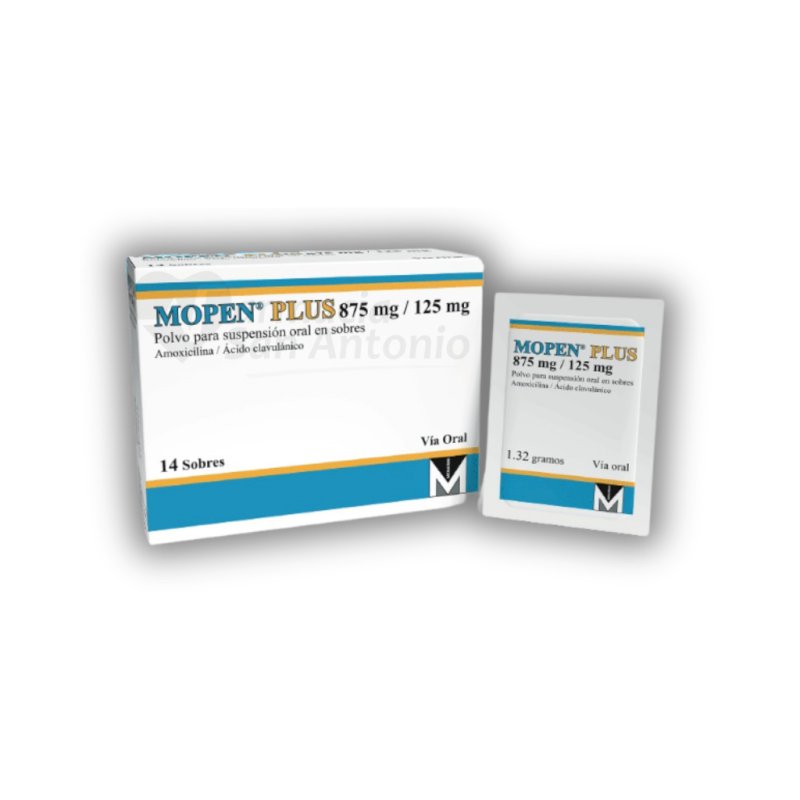 MOPEN PLUS 875MG/125MG X 14 SOBRES