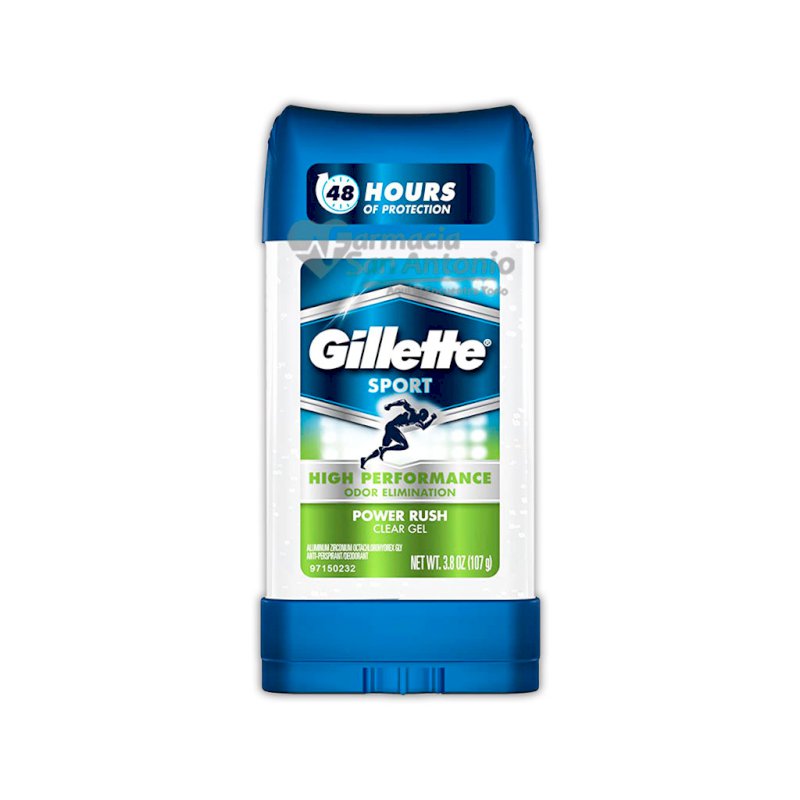 DESOD. GILLETTE GEL 4 Oz POWER RUSH