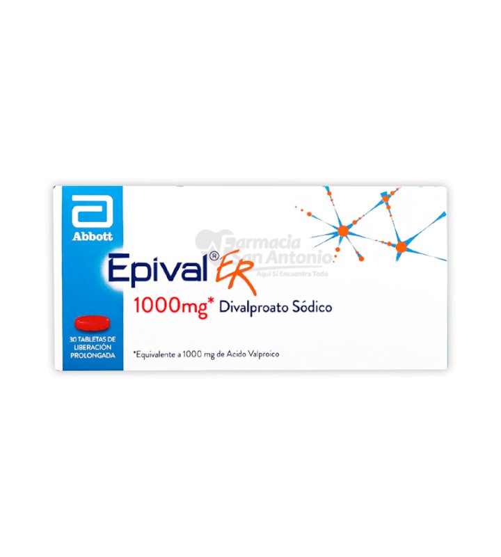EPIVAL ER 1000MG X 30 TABS