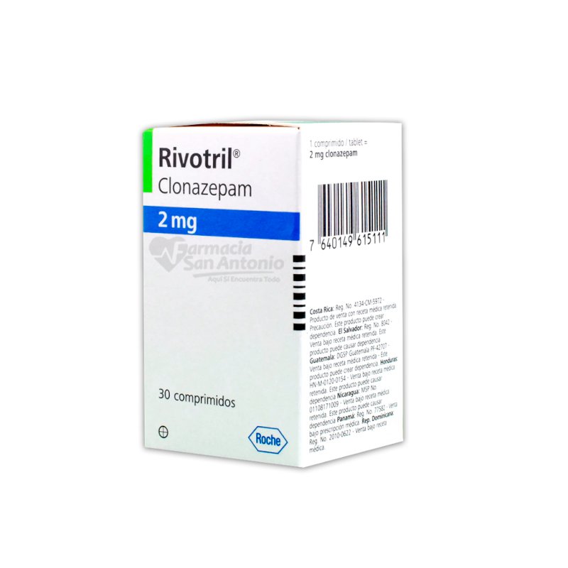 RIVOTRIL 2 MG X 30 COMP