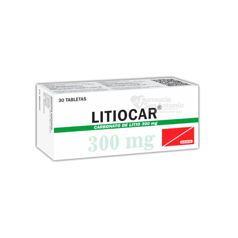 LITIOCAR 300MG X 30 COMP