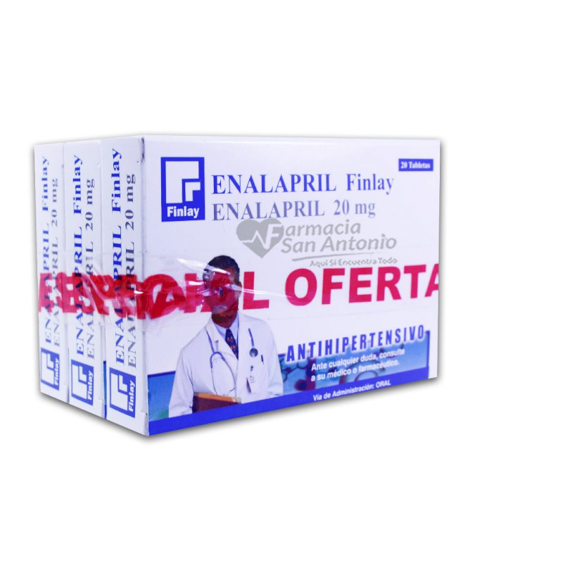 ENALAPRIL FINLAY 20MG X 20 TABS (TRI-PACK)