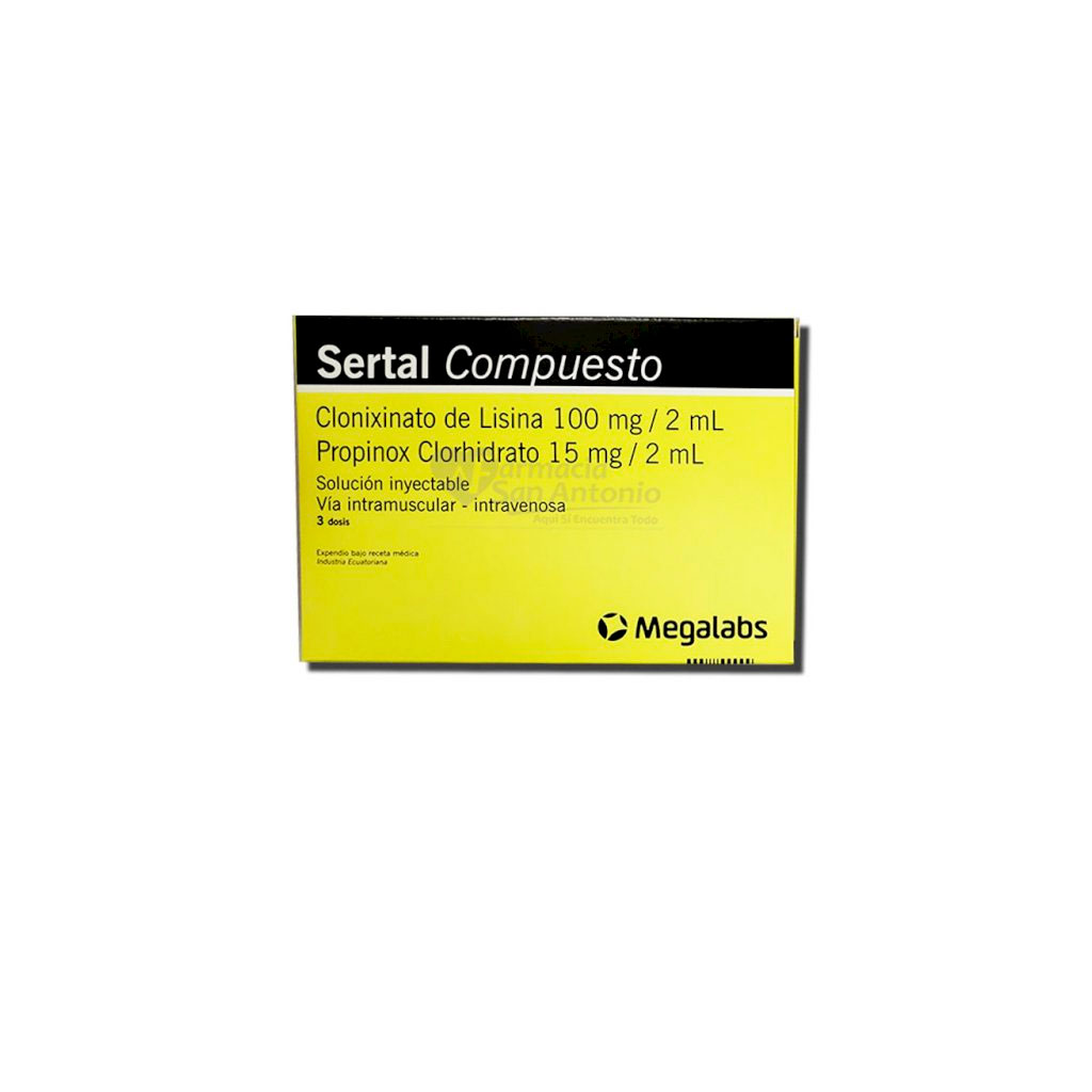 SERTAL COMPUESTO 15MG x 3 AMP $